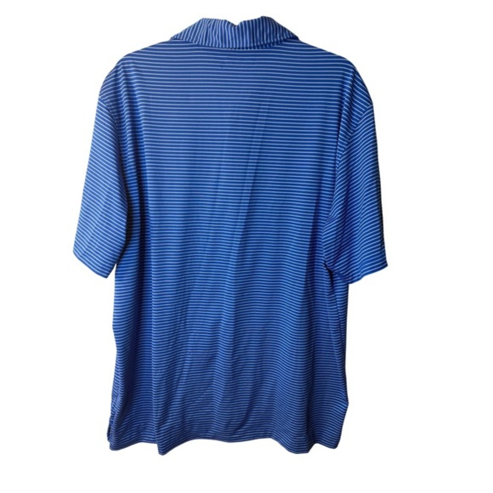 Walter Hagen Mens XL Blue White Stripe Golf Polo‎ Shirt Short Sleeve Performance - Picture 3 of 6
